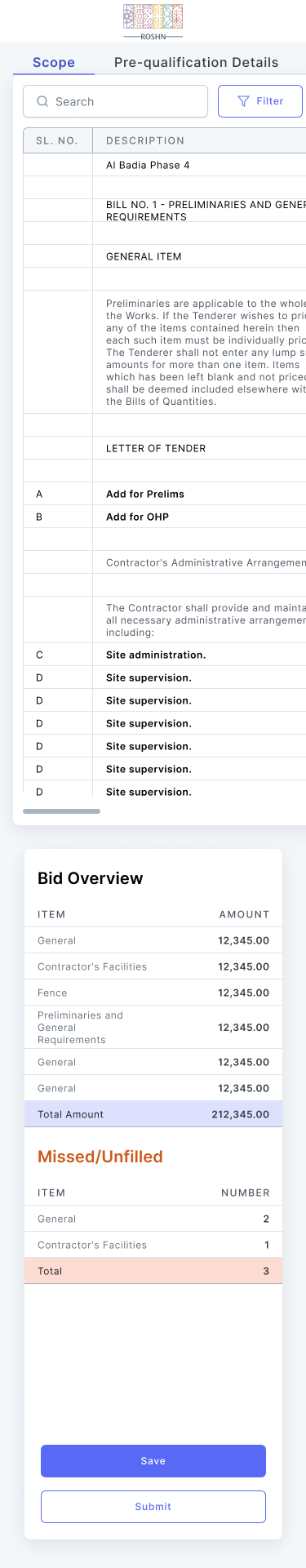 Mobile responsive view